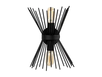OZAIA Aplique De Pared De Metal Dise&ntilde;o Moderno Kirpi - Negro