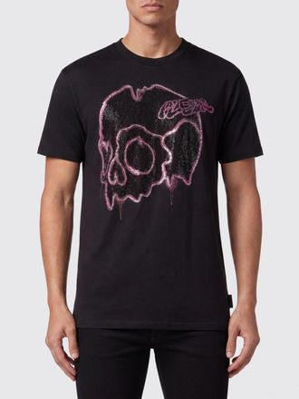 Philipp Plein T-shirt in cotone con logo Skull di strass e scollo a girocollo