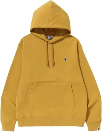 A Bathing Ape BAPE Ape Head One Point Relaxed Fit Pullover Hoodie Yellow 1J30-114-014-YEL