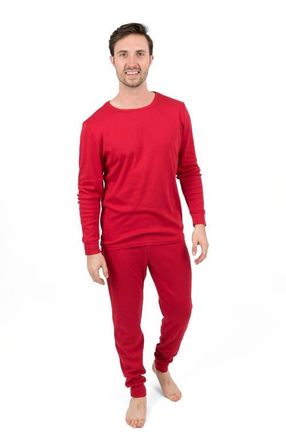 Leveret Mens Cotton Solid Matching Family Pajamas in Red at Nordstrom, Size Xxx-Large