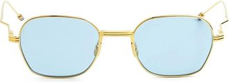 Thom Browne Occhiali da sole squadrati - Oro