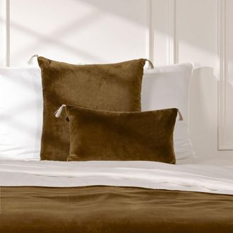 Febronie Pie de cama algod&oacute;n 90x200 marr&oacute;n roble