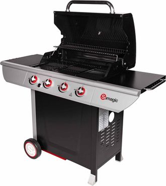 HOME MAISON Barbacoa de gas con 4 quemadores