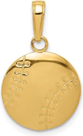 Diamond2Deal 14k Yellow Gold Gold Polished Baseball Closed Back Pendant