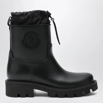 Moncler Kickstream rain boots in PVC and nylon, black