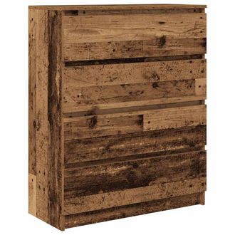 Berkfield Home Sideboard Old Wood 80x35x99 cm Engineered Wood in Brown | Size: 80 x 35 x 99 cm
