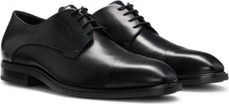 BOSS Leather Derby shoes with cap toe