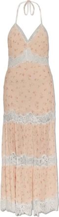 LoveShackFancy Kieva Katoenen Jurk - Dames - Maxi kleedjes - Roze - 2XS - Katoen - Kleedjes