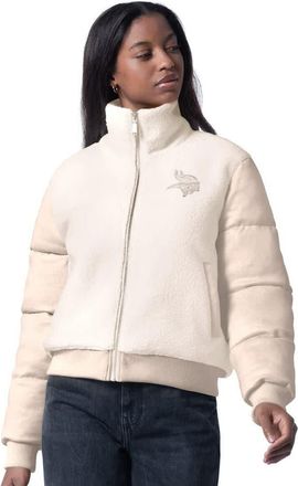G-III 4Her by Carl Banks Womens G-III 4Her by Carl Banks Cream Minnesota Vikings Cheerleader Sherpa Full-Zip Jacket at Nordstrom, Size Xx-Large
