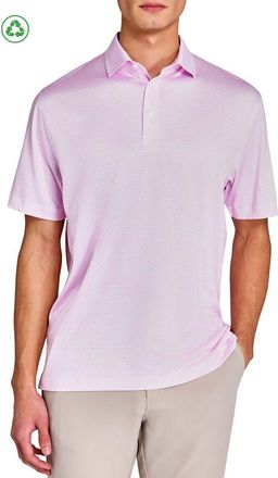 ConStruct Regular Fit Flower Chain Recycled Performance Golf Polo in Blue/pink at Nordstrom, Size Xxx-Large