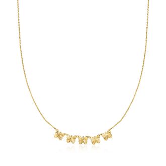 Ross-Simons Italian 10kt Yellow Gold Butterfly Necklace
