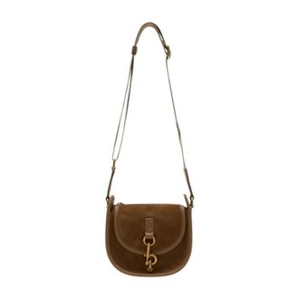 Burberry Mini B Clip Messenger Crossbody - female - Burberry - Cross Body Bags - Brown - ONE SIZE - Bags