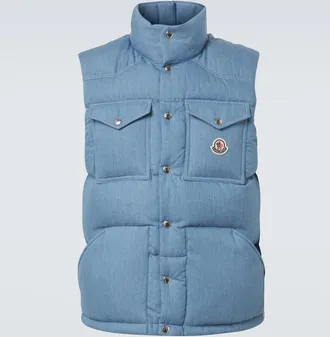Moncler Chaleco de plumas Ervional de denim
