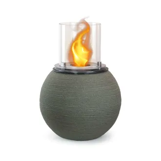 Dmora Chimenea De Bioetanol Dserturin, Chimenea Ecol&oacute;gica, Hogar Sin Humo, Calefactor De Etanol, Made In Italy, 40x40 H54 Cm, Verde - Dmora