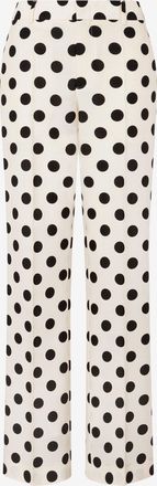 Moschino Pantalone in lana stampata Polka Dots - Bianco