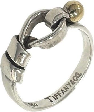Tiffany & Co. Gold Silver Yellow Gold (18K) Silver 925 Band Ring (Pre-Owned)
