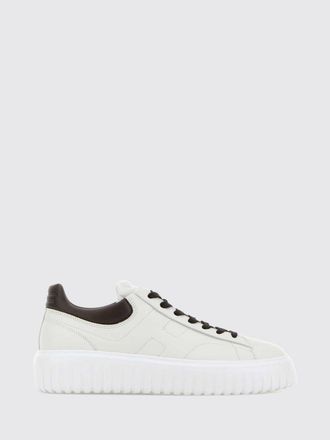 Hogan H-Stripes Smooth Leather Sneakers with Side H Logo