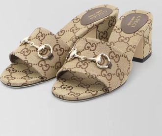 Gucci slide sandal horsebit detail medium heel