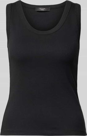 Max Mara Slim Fit Tank Top aus Baumwoll-Mix Modell MULTIC in Black, Gr&ouml;&szlig;e XXL