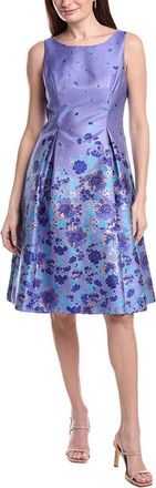 Adrianna Papell Border Jacquard Dress
