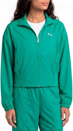 Puma Dare to Oversize Water Repellent Jacket in Vibrant Green at Nordstrom, Size X-Small