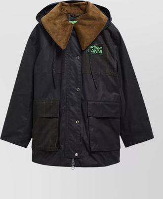 Barbour waxed cotton parka coat