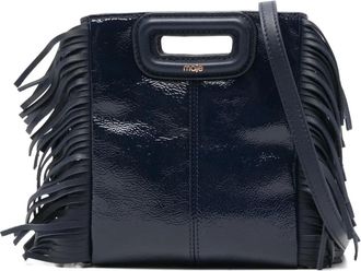 Maje Kleine crossbodytas met franje handgreep - Blauw