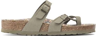 Birkenstock Womens Mayari Ethnoflor Sandal In Khaki Vegan