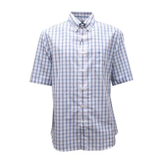 Paul & Shark Overhemd met Knoopsluiting en Borstzak - Heren - Korte mouwen Overhemden - Blauw - XL - Overhemden