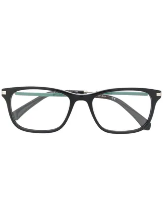 Calvin Klein Jeans contrast square glasses - women - Acetate/Metal/Rubber - 51 - Black