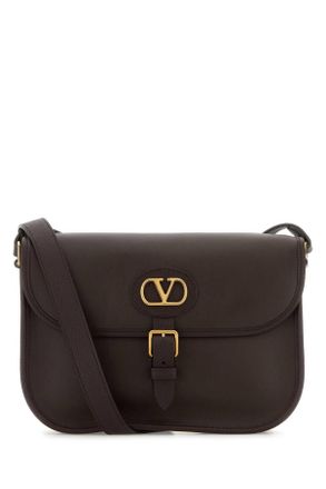 Valentino Garavani Chocolate Leather Antibes Crossbody Bag
