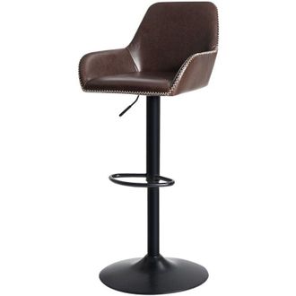 Costway Costway - Bar Stools Adjustable Swivel Leather Pub Chair Kitchen Dining Chairs