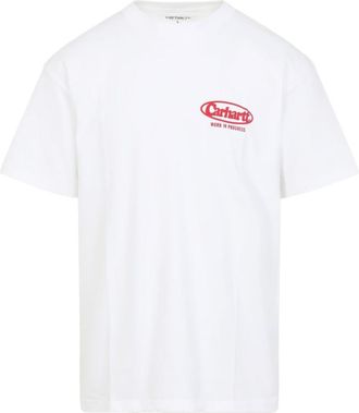 Carhartt Work in Progress White Crewneck Logo T-Shirt