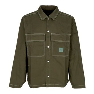 HUF Huf, Heren, Jassen, Groen, Maat: XL Katoen