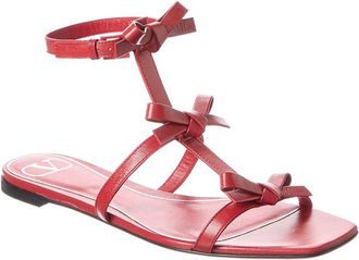 Valentino French Bows Leather Sandal