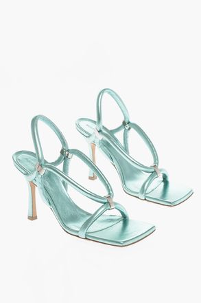 Bottega Veneta Metallic Effect Leather Sandals 9 cm Bottega Veneta