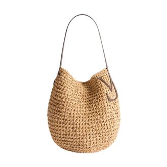 J.W.Anderson Tassen, Dames, Beige, ONE Size, Leer, Kleine Bol Tas