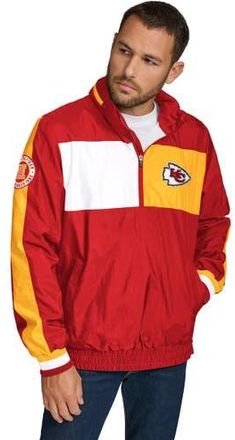 Tommy Hilfiger Mens Tommy Hilfiger Red Kansas City Chiefs Gael Lightweight Half-Zip Hoodie Jacket at Nordstrom, Size Xx-Large