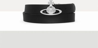 Vivienne Westwood Orb Buckle Belt Toledo Leather Black One Size Unisex