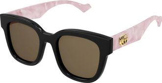 Gucci Gg 0998S Zonnebril - Dames - Zonnebrillen - Zwart - 52 MM - Nylon - Accessoires