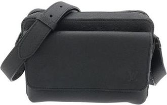 Louis Vuitton Pre-owned Aerogram Boarding Messenger Leather Shoulder Bag - Heren - Vintage Schoudertas - Zwart - ONE Size - Leer - Vintage