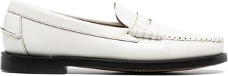 Sebago Dan penny-slot flat leather loafers - women - Calf Leather/Calf Leather/Rubber/Calf Leather - 7 - White