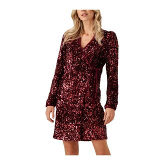 Y.A.S Y.a.s - Yaselle LS Wrap Dress - Dames - Jurken - Rood - Maat: S