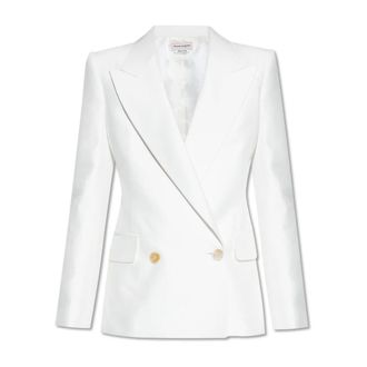 Alexander McQueen Double-breasted blazer - female - Alexander McQueen - Blazers - White - XS - Jackets