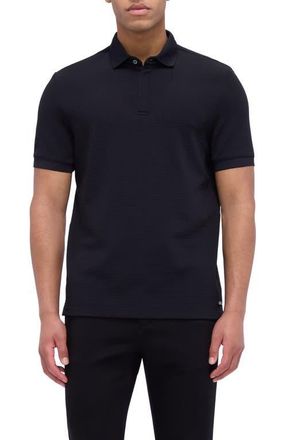 Bugatchi Textured Polo in Black at Nordstrom, Size Small
