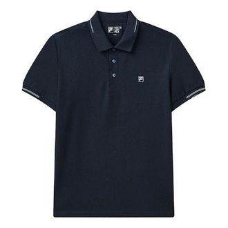 Fila Casual Solid Color Short Sleeve Polo Shirt Blue F11M122101F-NV