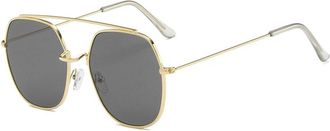 Generic Mens Metal Driving Sunglasses Vacation Commuter Womens Sports Sun Glasses(Gold)
