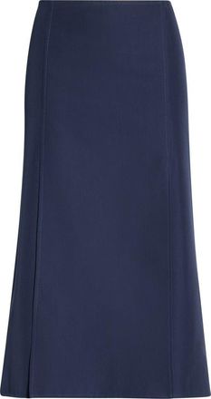 Marni Flared Techno Wool Blend Skirt in 00B99 Blublack1 at Nordstrom, Size 48