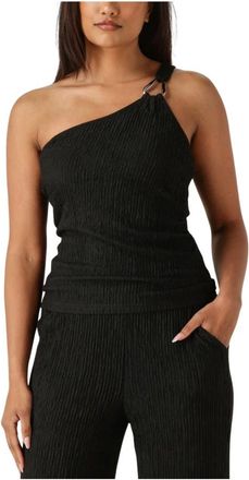 Aaiko Tops, Dames, Zwart, L, Linnen, Zwarte Gestreepte Top voor Vrouwen