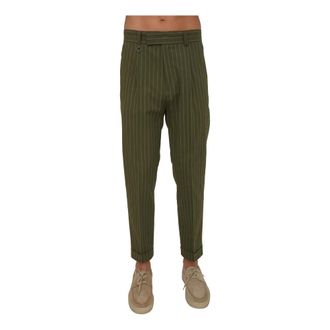 Paolo Pecora Suit Trousers, male, Green, Size: XL Pantalone Tessuto
